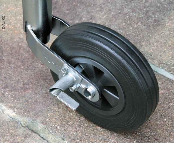 Опорное колесо с упором, резиновое колесо 200x50 мм