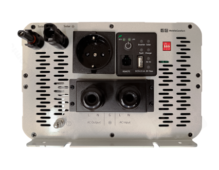 Инвертор с зарядным устройством MobileComfort S2012-MPPT, чистый синус, 2000Вт, 12В, 40А , от солнечных панелей