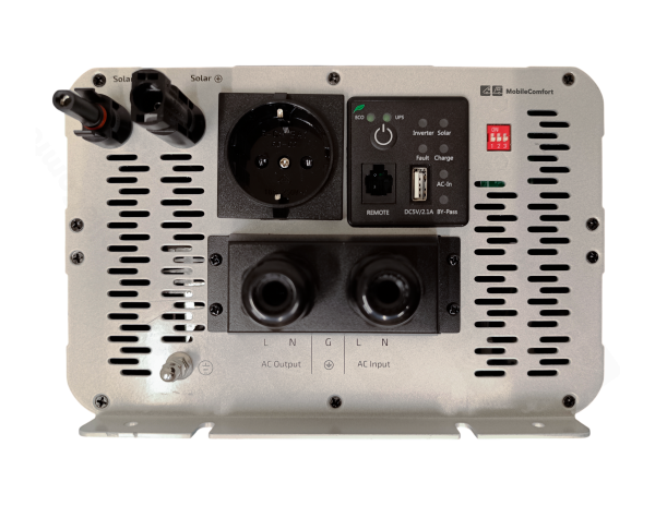 Инвертор с зарядным устройством MobileComfort S2012-MPPT, чистый синус, 2000Вт, 12В, 40А , от солнечных панелей