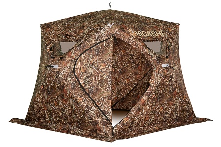 Палатка для рыбалки 4-местная HIGASHI CAMO PYRAMID PRO, зимняя, трехслойная, -35
