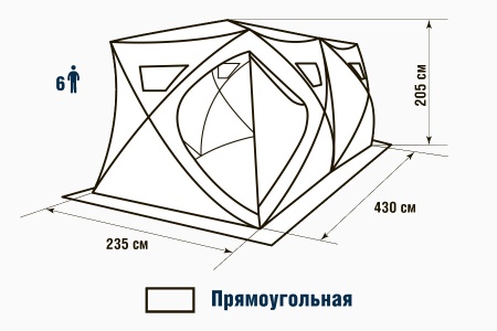 Палатка для рыбалки 6-местная HIGASHI Double Pyramid Extreme, зимняя, трехслойная, -50 Палатка для рыбалки 6-местная HIGASHI Double Pyramid Extreme, зимняя, трехслойная, -50