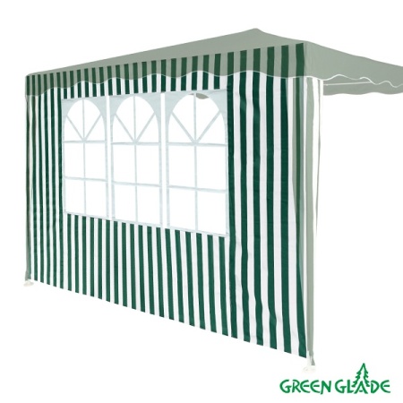 Стенка для садового тента Green Glade 1,95х2,95м полиэстер с окном зеленая