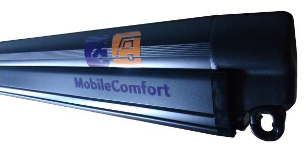 Купить  маркиза mobilecomfort me400bd 4.0 м настенная электрическая, корпус чёрный, полотно темно-серое  для авто, кемперов и домов на колесах по доступным ценам