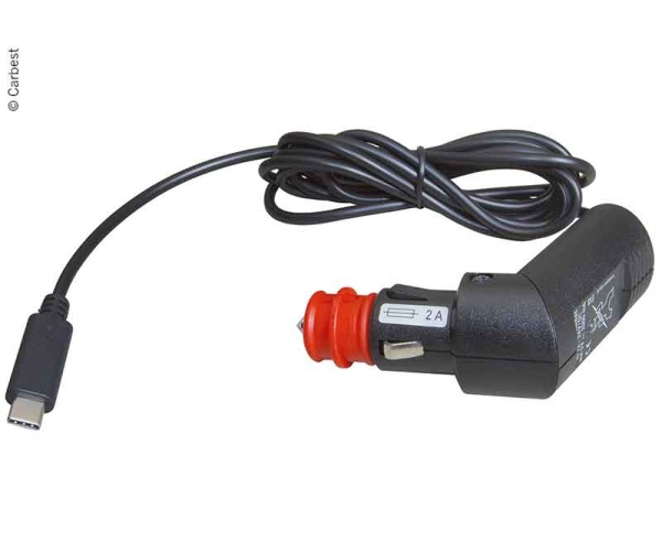 Автомобильный USB-кабель для зарядки 12-24 В, 5 В, 300 мА, длина кабеля: 1,8 м