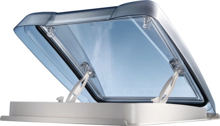 VisionStar M pro 40x40см белый со светодиодами, дымчатое стекло, двойная плиссированная шторка