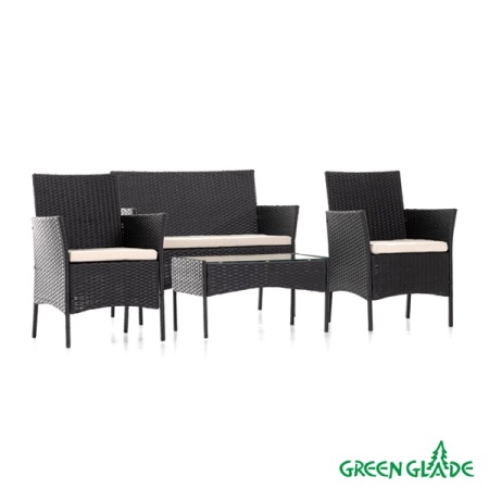 Комплект садовой мебели Green Glade 71303 (4 предмета) прозрачная столешница