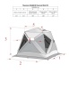 Палатка для рыбалки 4-местная HIGASHI PYRAMID HOT DC, зимняя, -45