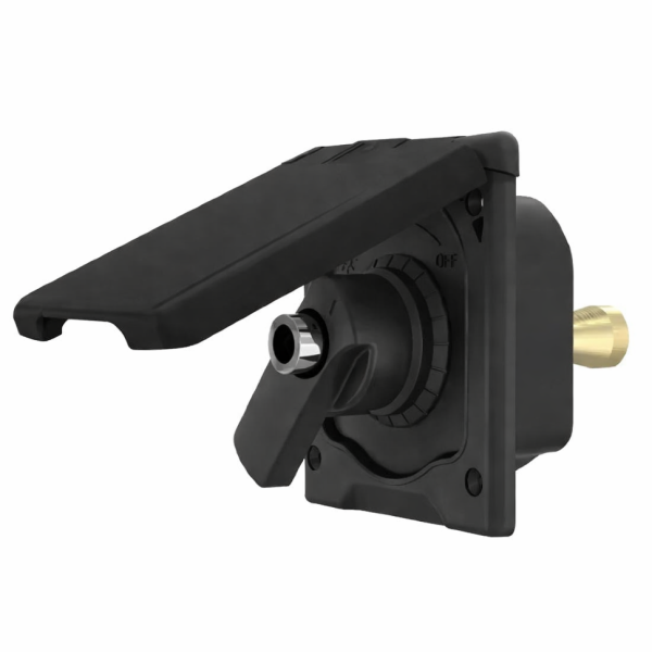 Розетка внешняя для подключения душа с смесителем, магнитная, чёрная