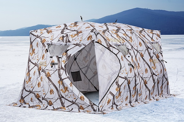 Палатка для рыбалки 6-местная HIGASHI DOUBLE WINTER CAMO PYRAMID, зимняя, -25