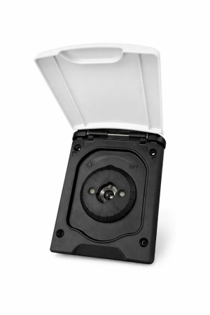 Розетка внешняя для подключения душа с смесителем, магнитная, белая