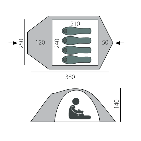 Палатка BTrace Talweg 4 (Зеленый)