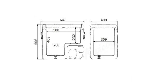 Компрессорный автохолодильник Alpicool TS50 (12/24)