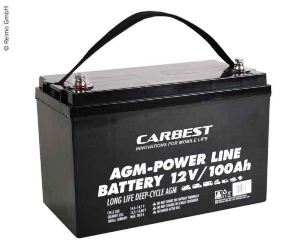 Carbest AGM аккумулятор 100Ач 330x171x220мм
