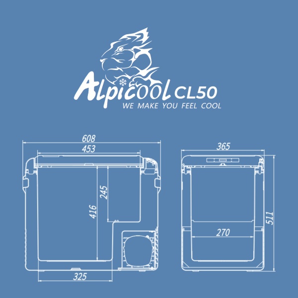 Компрессорный автохолодильник Alpicool CL50 (12/24V)