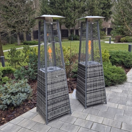 Уличный газовый обогреватель WWT 13I ROTANG Grey mini 1.8m, чёрный мини