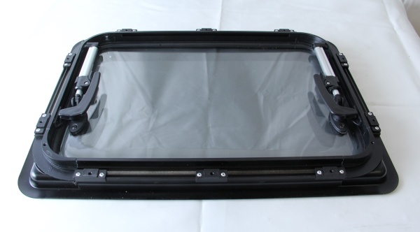 Окно откидное Mobile Comfort W7040R 700x400 мм, штора рулонная, антимоскитка