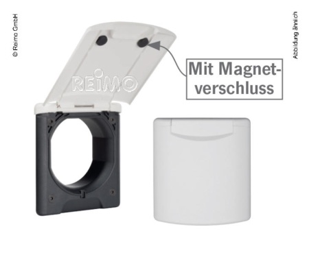 Магнит служебной розетки светло-серый 130x145 мм, монтажный диаметр 95 мм