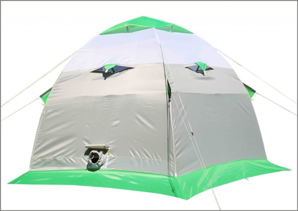 Зимняя палатка ЛОТОС 3 (салатовый) каркас алюминиевый