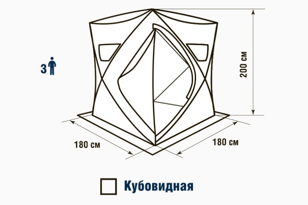 Палатка для рыбалки 3-местная HIGASHI WINTER CAMO COMFORT HOT, зимняя, трехслойная, -45