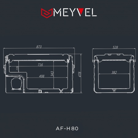 Компрессорный автохолодильник Meyvel AF-H80 (12/24V)