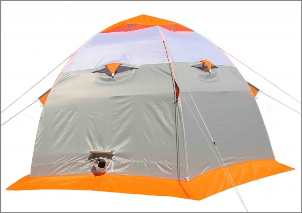 Зимняя палатка ЛОТОС 3 (оранжевый) каркас алюминиевый