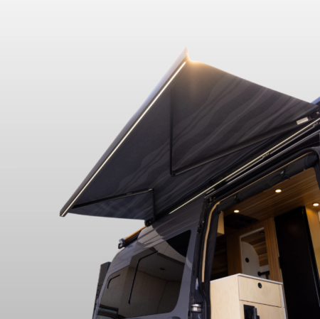 Маркиза безопорная 4,5м MobileComfort EAGLE ME450BD, настенная, электрическая, чёрная