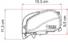 Маркиза Fiamma F80s, 3.4м, механическая накрышная, корпус белый, полотно серое