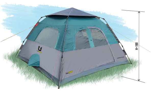 Тент-шатер TauMANN Camping House быстросборный