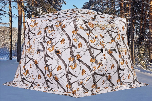 Палатка для рыбалки 6-местная HIGASHI WINTER CAMO CHUM HOT, зимняя, трехслойная, -45