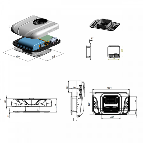 Купить кондиционеры автокондиционер моноблок frost axi 3000 24в (медный теплообменник)  в интернет магазине On-Tek.ru. По выгодным ценам