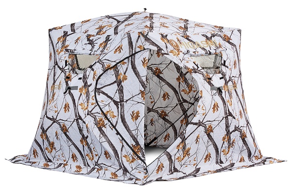 Палатка для рыбалки 4-местная HIGASHI WINTER CAMO PYRAMID HOT, зимняя, трехслойная, -45