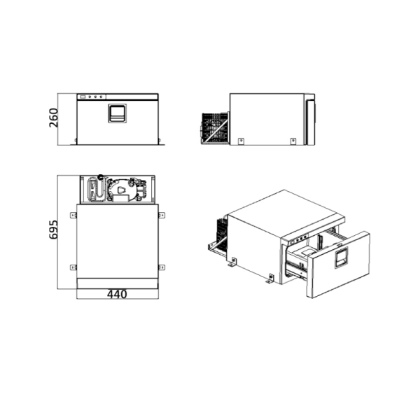 Компрессорный автохолодильник Isotherm Drawer 30 чёрный