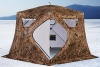 Палатка для рыбалки 6-местная HIGASHI CAMO CHUM HOT DC, зимняя, трехслойная, -45