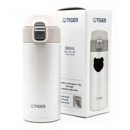 Термокружка Tiger MMJ-A (0,36 литра), кремово-белая