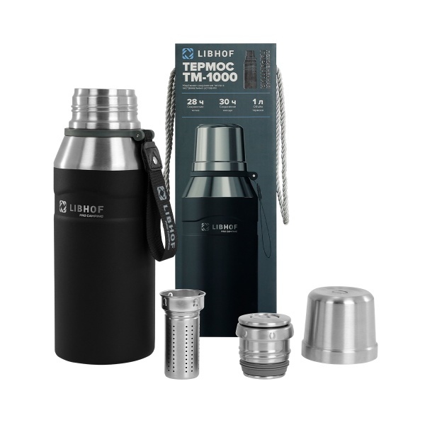 Термос Libhof TM-1000 Black (1 л)