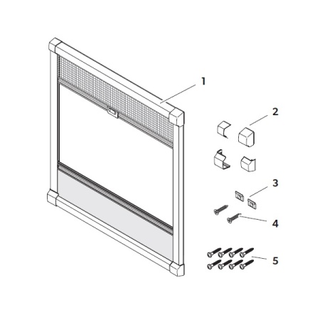 Ролл-штора затемняющая с москитной сеткой Dometic DB1R, кремово-белая,1080х530 мм