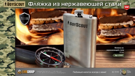 Фляжка Boyscout 250 мл нержавеющая сталь 61443