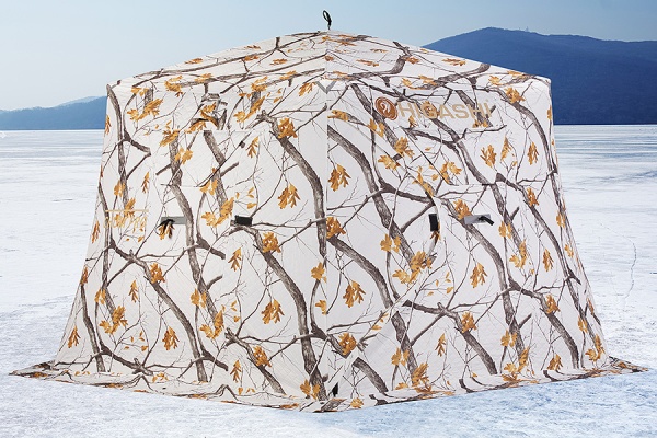 Палатка для рыбалки 6-местная HIGASHI WINTER CAMO CHUM PRO, зимняя, трехслойная, -35