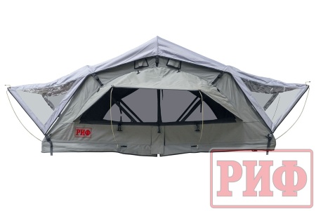 Палатка на крышу автомобиля РИФ Soft RT01-120, тент серый, 400 г, 120х240х115