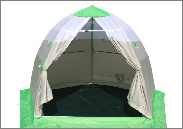 Зимняя палатка ЛОТОС 3 (салатовый) каркас алюминиевый