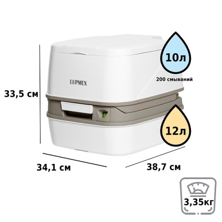 Биотуалет Lupmex 79112 12л с индикатором наполнения