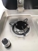 Газовая 1-конфорочная плита с раковиной справа, 12v (536х318х146)