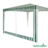 Стенка для садового тента Green Glade 1,95х2,95м полиэстер с москитной сеткой зеленая