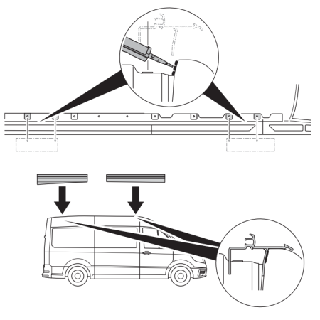 Адаптер VW Crafter с 2017 для маркиз Dometic PR2000, PR2500