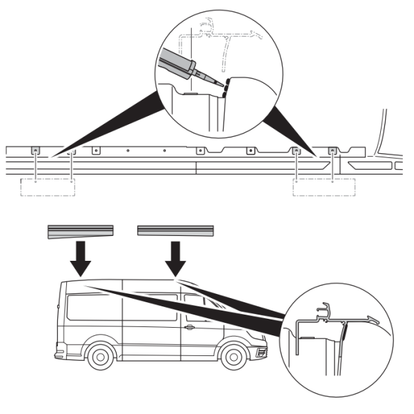 Купить  адаптер vw crafter с 2017 для маркиз dometic pr2000, pr2500  для авто, кемперов и домов на колесах по доступным ценам