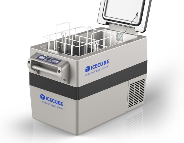 Компрессорный автохолодильник ICE CUBE IC40 серый