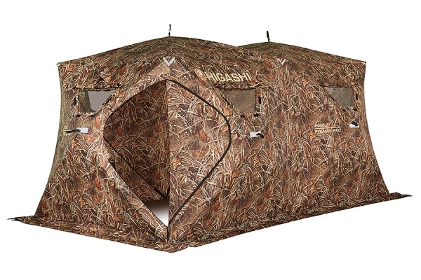 Палатка для рыбалки 8-местная HIGASHI Double Camo Pyramid Pro зимняя, трехслойная, -35
